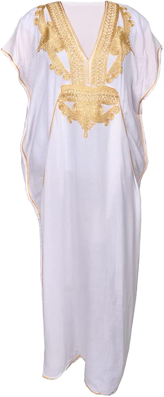 zuwaina al mamari 摩洛哥长袍女式连衣裙(棉)柔软海滩,民族家居服长